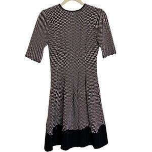 Danny & Nicole Black and White Fit and Flare‎ Polka Dot Dress Size 10